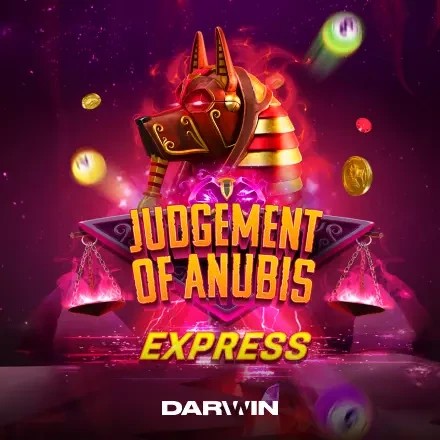 Lottery logo of Judgement of Anubis Express from Darwin Gaming at Igobet